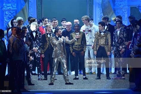 Maluma performs during the runway at the Dolce & Gabbana 